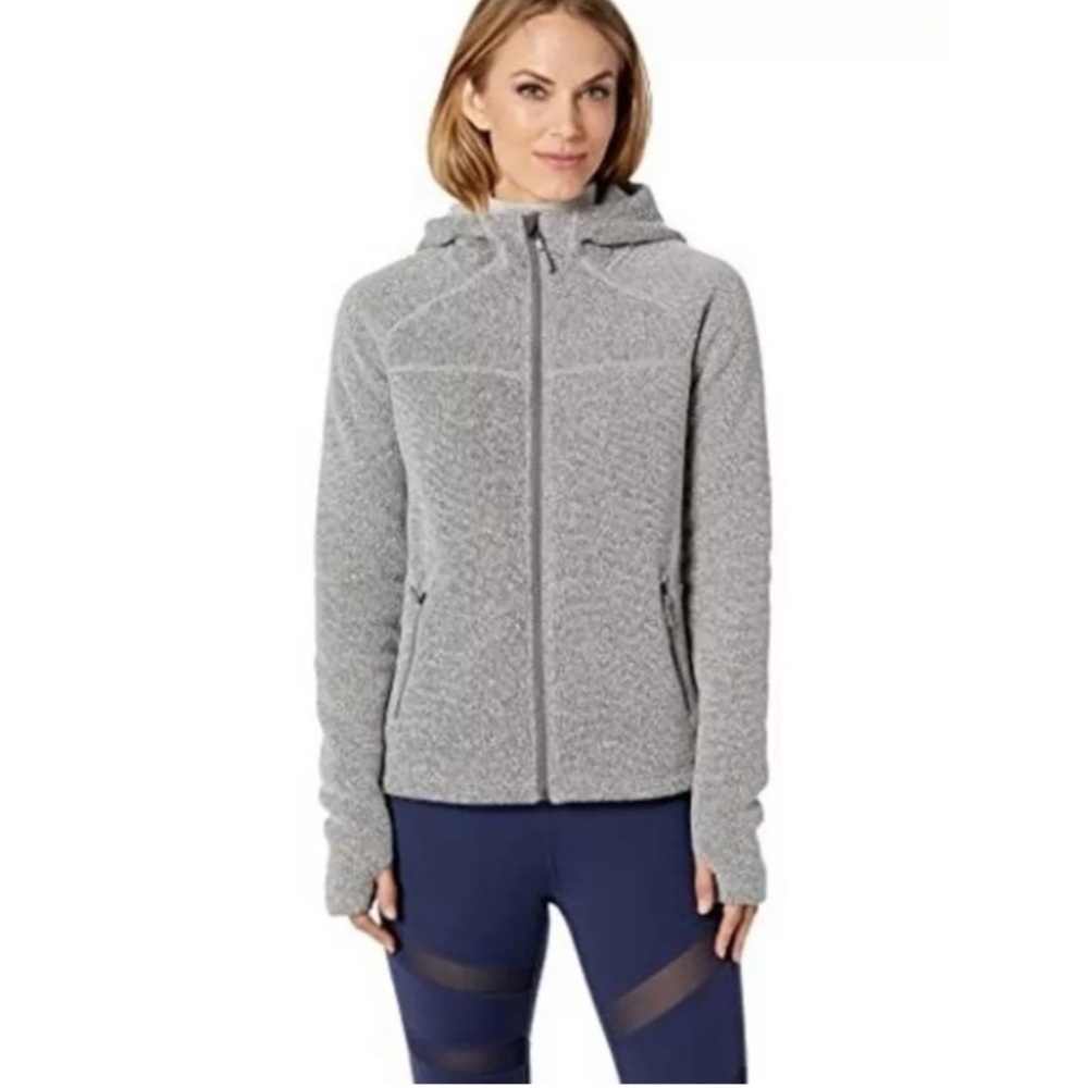 Smartwool Hudson Trail Fleece Sweater Gray Hooded Full Zip Jacket